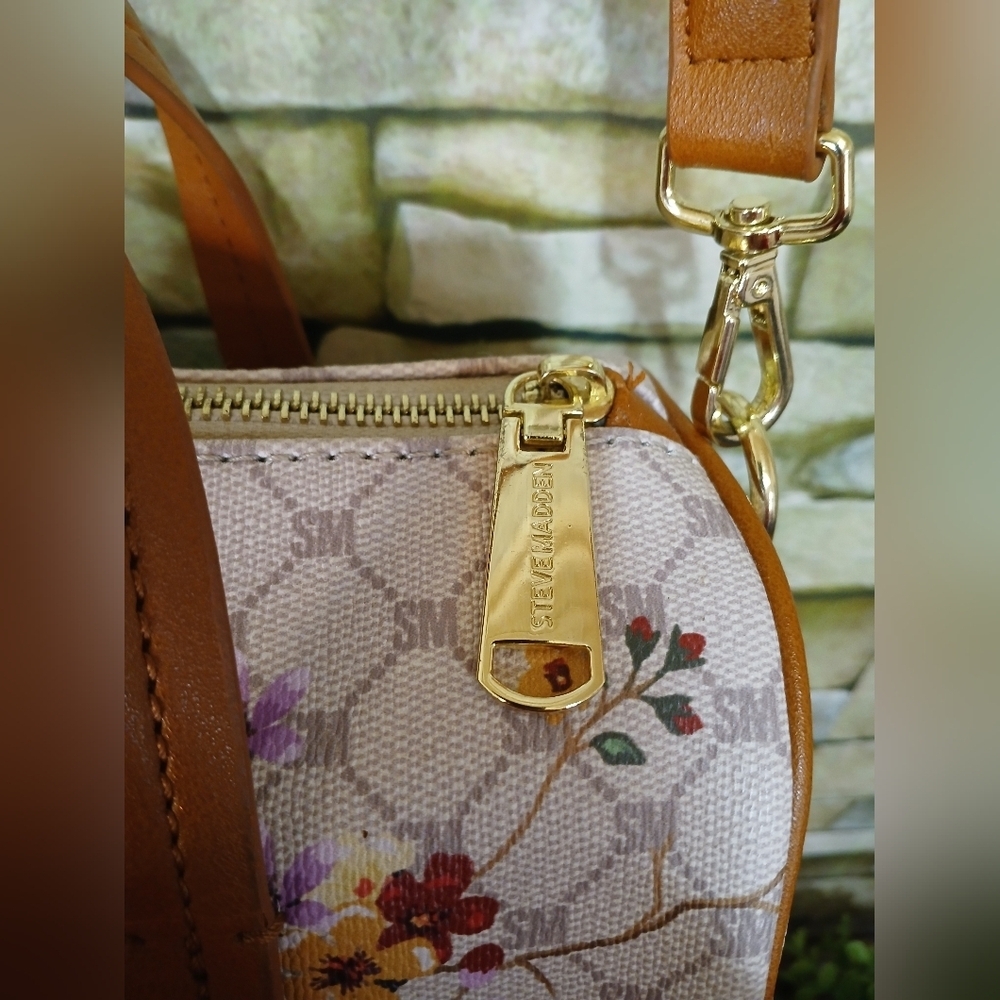 Steve Madden Floral Crossbody Satchel Tote Purse Cottagecore - Picture 4 of 8